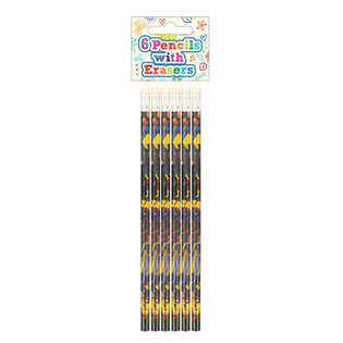 Set de 6 Lápices y Borradores de Superhéroes - Expositor (24 sets)
