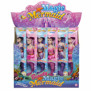Mu&ntilde;eca Sirena M&aacute;gica Mermaid en Expositor (12 uds.)
