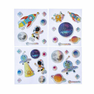 PEGATINAS DE PURPURINA - MODELO: ESPACIO / SPACE (100 uds.)