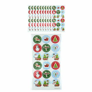 Pegatinas Divertidas de Navidad - 10 Hojas, 18 Pegatinas cada una