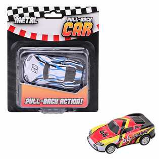 Coches de Deporte Pull Back Grandes en Tarjeta