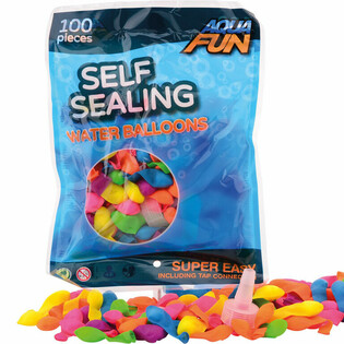 AQUA FUN - 100x Globos de Agua Autosellantes (Pack de 6)