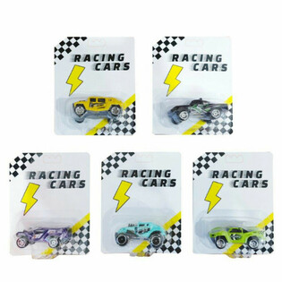 Set de 12 Coches de Carreras Pull Back en Tarjeta