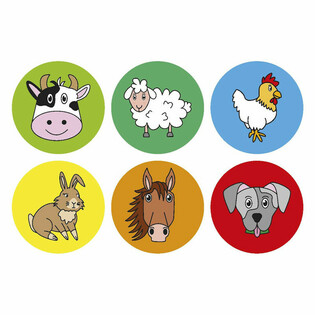 Peluches de Animales de la Granja - Diámetro 10 cm (48 uds)