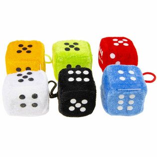 Dados de Peluche - Colores Mezclados 4,5 x 4,5 cm (24 uds.)