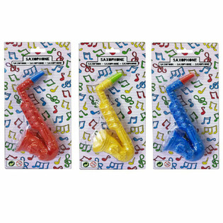 Saxofón de Juguete - 16 cm - Colores Surtidos - Pack de 12 en Cartón