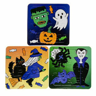Puzles de Halloween Variados - 14 x 14 cm (50 uds.)