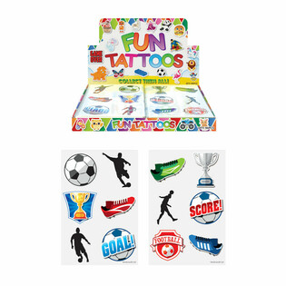 TATUAJES DIVERTIDOS - F&Uacute;TBOL EN EXPOSITOR (96 UNIDADES)