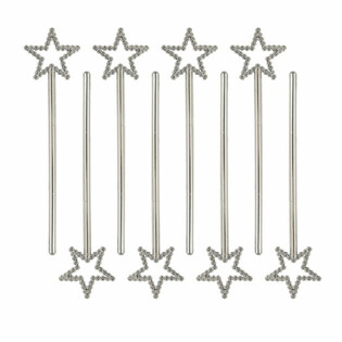 Varita m&aacute;gica con estrella, 17 cm (1 pack de 8 uds.)