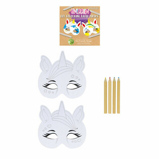 ECO FRIENDLY - Colorea tus propias m&aacute;scaras de unicornio (12 sets)