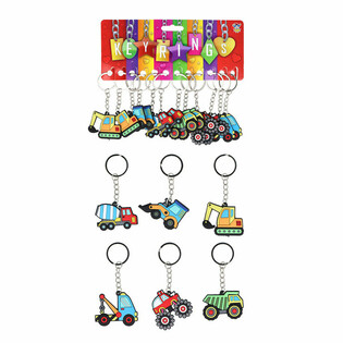 Llaveros de Veh&iacute;culos de Construcci&oacute;n (12 uds.)