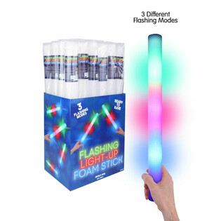 Palos de Espuma LED - Bast&oacute;n de Fiesta Multicolor en Display (24 uds.)