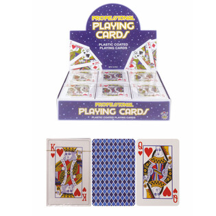 Cartas de juego plastificadas en expositor (12 uds.)