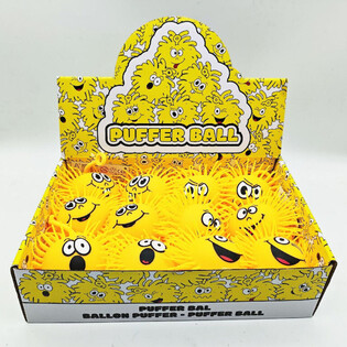 PELOTA PUFFER CARITAS EMOCIONES - 10CM - EN EXPOSITOR (12 uds.)
