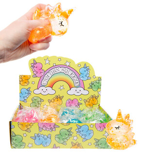 UNICORNIO SQUEEZE / ANTIESTR&Eacute;S - COLORES MIXTOS - EN DISPLAY (12 uds.)