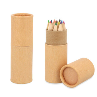 12x Lápices de Colores en Tubo: Modelo: Eco Friendly - En Expositor (20 uds.)