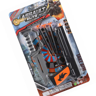ASSAULT ELITE - Set de Pistola con Dardos de Ventosa y Cuchillo (6 uds.)