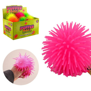 PELOTA PUFFER - 9CM - COLORES MEZCLADOS - EN EXPOSITOR (24 uds.)