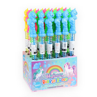 POMPERO GIGANTE UNICORNIO 35 CM EN EXPOSITOR (24 uds.)