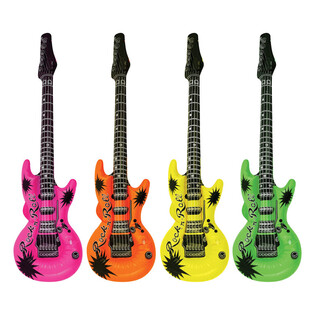 Guitarra Inflable Mezcla Ne&oacute;n - 95cm (12 unidades)