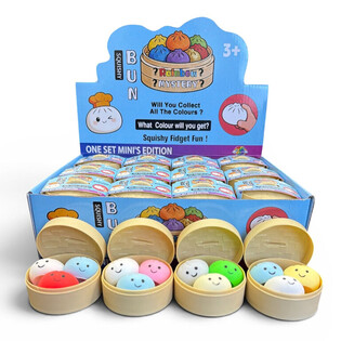RAGE - Squishy MINI&rsquo;S EDITION Bun Dumplings PEQUE&Ntilde;O (5.3 x 5.3 x 4.1 Cm) Viral 2026 Fidget Toy (24 uds.)