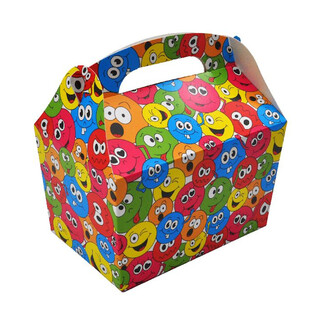 CAJA DE MEN&Uacute; MODELO: SMILEY - Dim. 18.5x12x19 CM - CAJA DE COMIDA - KIDSBOX (24 uds.)
