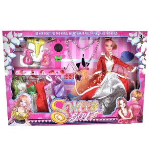 Gran set de mu&ntilde;eca con diversos accesorios