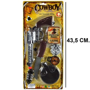 SET DE COWBOY EN BL&Iacute;STER - MODELO 4 (6 uds.)