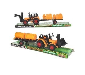 Tractor de juguete con remolque en bl&iacute;ster (2 piezas)